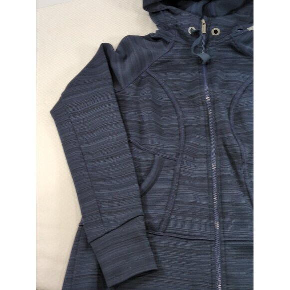 Athleta Hoodie Women's Medium Full Zip Blue Sweatshirt Long Sleeve - Picture 2 of 9